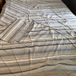 Calvin Klein Strie Stripe 3 Piece KING Duvet Cover Set. VINTAGE
